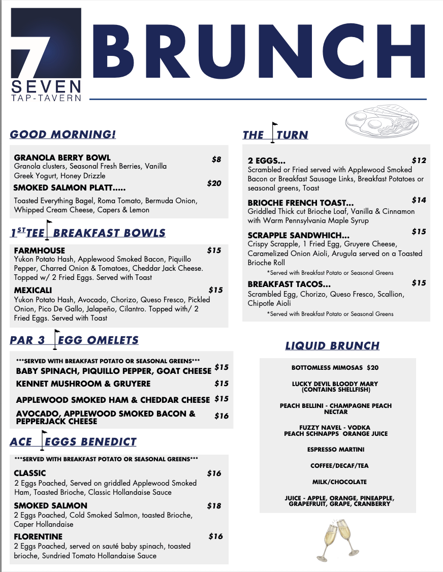 Seven Tap-Tavern Brunch Menu